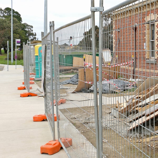 what's the process for scheduling the pickup of the temporary fence after my job or even is finished